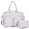 CHILDHOME, Borsa Fasciatoio Mellow, Borsa Nursery Imbottita Tutto In Uno, Scomparti Multipli, Tasca Termica, Tasca Per Salviettine, Accessori Inclusi, Beige