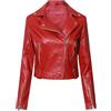 KHIRVWL Giacca di Pelle Donna Corta Elegante Offerta Giubbotto Pelle Donna Moto Leggero Comodo Giacchetta Biker Casual Donna Giacca Bomber di Pelle Leggera Biker Giubbotti Chiodo Giacca in Ecopelle