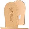 FOOT MATE Solette Rialzate per Tallone 1 Paio - Alzatacchi in pelle - Suola Scarpe Rialzata - Soletta Alzatacco Uomo u Donna (M, 5 mm)