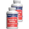 Simply Supplements Olio Di Fegato Di Merluzzo 1000mg | Supporta La Salute Del Cervello, Della Vista E Delle Difese Immunitarie | Ricco Di Acidi Grassi Omega 3 | 240mg Di Epa E 270mg Di Dha | 360 Capsule