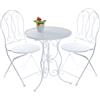Zambetti Outdoor Set tavolo e 2 sedie da giardino Bistrot Ostuni