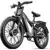 Shengmilo Bici elettrica Shengmilo S600 per adulti 2000W Doppio motore 26 pollici e bike electric Ebike 48V 17.5AH 840WH Batteria Fat Tire ebike, Città bicicletta elettrica , E-Mountain bike da uomo