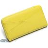 AprinCtempsD Protezione RFID Portafoglio Lungo in Vera Pelle Pochette Piccolo Portamonete Grande Capacità Porta carte di credito con Cerniera per Donna (Giallo)