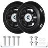 TIXIPEM Ruote Di Ricambio Per Valigia [2 Pezzi] - 84 X 24 Mm Ruote In Gomma Per Scooter Kit Di Riparazione Con Cuscinetti ABEC-7 E Assi Da 6 Mm - [Nero]
