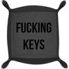 Fisura - Svuota tasche ingresso. Svuota tasche originale. Organizzatore di chiavi in similpelle. Misure: 19 x 19 centimetri. (F*cking keys, nero)