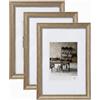 walther design Lounge JA015D3 - Cornice portafoto, 10 x 15 cm, confezione da 3, acciaio