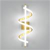Comely Applique LED da Parete Interno, 26W Moderno Applique da Parete LED Luce Bianca Fredda 6500K, Creativa Spirale Lampada a Muro in Alluminio per Camera da Letto Soggiorno Corridoio, Oro