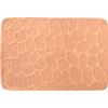 MSV - Tappetino da bagno in microfibra Pebble - Maggiore sicurezza - Fondo antiscivolo - Uso in bagno - Pubblico di destinazione: bambini e anziani - 40 x 60 cm - Colore pesca