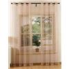 Gardinenbox Tenda a rete con occhielli, tinta unita, trasparente, 2 pezzi, 245 x 140 cm, 203522, poliestere, beige, 245 x 140 cm, 2 pezzi