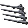 Gardinia Set con Bastone per Tende Elba Cilindro 1 Binario Ø 16/19 mm Grigio Pietra 120-210 cm (Confezione da 4)