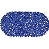 MSV - Tappetino da bagno in PVC con ciottoli - Antiscivolo - Sicurezza e comfort - 99 x 39 cm - Blu navy - Superficie testurizzata - Adatto a tutti i tipi di vasche da bagno
