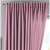Gardinenbox Cationic Jena 2019037 - Tenda con passanti nascosti, 250 x 300 cm (altezza x larghezza), effetto lino, opaca, con fermatenda, colore: rosa antico