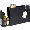 YAMAZAKI 6004 TOWER Sliding Seasoning Rack, black, Steel/Polypropylene, 12.5 x 50-93 x 36.7 cm