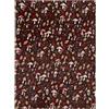 Dreams & Drapes Fusion - Coperta in pile di poliestere riciclato, colore cioccolato, 120 x 150 cm, collezione Woodland Dreams, motivo floreale, per adulti
