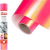 Siser Aurora - Vinile Termoadesivo Iridescente Neon Pink 30x50 cm per Tessuti| Effetto Iridescenti, Facile da Applicare con Plotter o Ferro da Stiro