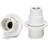 Aigostar Portalampada E14 Bianco 250V filettato con ghiera morsettiera a vite autobloccante in plastica Aigostar