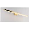 Intec APPLIQUE LED LANCER ORO FISSAGGIO PARETE E SPECCHIO 13W 1000LM 4000K IP54 75x9x4CM