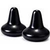 Mina Heal Set di 2 manopole Shiatsu pietra massaggiatori per collo, spalle, schiena e piedi, per impastare massaggi terapeutici a percussione (ossidiana nera)