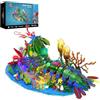 JMBricklayer Gambero Mantide Meccanico Set di Costruzione LED Adulti 70013 | 1.843 pezzi, 15 luci con sensore, animali marini, meduse, granchi, barriera corallina, decorazione subacquea, 14+