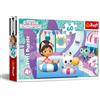Trefl - Gabby's Dollhouse, Gabby in Piscina - Puzzle 60 Tessere - Puzzle Colorati con Personaggi delle Fiabe, Intrattenimento Creativo, Gioco per Bambini a Partire dai 4 Anni