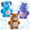 Hpbaggy 3 pistole ad acqua, 8 - 10 metri, per adulti, all'aperto, giardino, acqua, pistola ad acqua con grande spruzza, orso bruno, ippopotamo, elefante (multicolore 3)