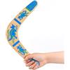 CHUANGOU Boomerang di Legno di Ritorno Boomerang a Forma di V per all'aperto Disco Volante Giocattoli Giocattolo Sportivo(Blu)