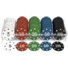 YIMINGOUFEI Set Fiches Poker 100 Pezzi, Fiches da Casinò con Valori 5 10 20 50 100, Gettoni Colorati con Scatola Trasparente, Accessori per Poker Blackjack e Giochi da Tavolo