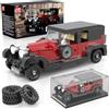 Mould King 27101 - Set di mattoncini da costruzione per auto d'epoca, 8 litri, con vetrina in acrilico, 319 pezzi