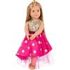 OG DOLLS Our Generation - Sarah - Bambola da 46 cm - Capelli biondi e occhi castani - Abito e diadema - Gioco di finzione - Giocattolo per bambini dai 3 anni in su