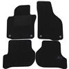 J&J AUTOMOTIVE Tappetini in Tessuto per Volkswagen Golf 5 V, 6 2003-2013, Set da 4 Pezzi Anteriori e Posteriori, di Velluto su Misura, Antiscivolo, Colore Nero
