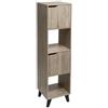 5FIVE Scaffale 4 scomparti, 34x32x146 cm, libreria scaffale, mobile contenitore