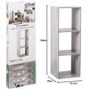 5five Mix n Modul, mensola 3 ripiani, effetto rovere grigio, scaffale modulare, libreria salvaspazio, design moderno