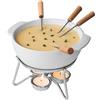 Boska Set per la bourguignonne Party/Adatto per il microonde/Ceramico/Stuzzichini per 4 persone/Bianco / 750 ml