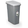 Stefanplast Bidone Pattumiera Home Eco System 25 lt Grigio / Bianco