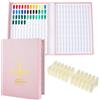 SUPERFINDINGS 2Sets Rosa Nail Color Presentation Book Gel Smalto per unghie Display Board Nail Polish Sample Book Punte di ricambio Salon Tools