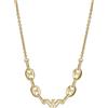 Emporio Armani Collana da donna in ottone con chiusura a moschettone in tonalità oro, Tono oro