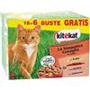 Kitekat La Simpatica Canaglia in Gelatina Multipack con Manzo, Pollo e Salmone da 24 bustine x 85gr