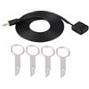 Duokon 6000CD 3.5 mm a 12 pin Adattatore per cavo ausiliario o per auto con strumento di rimozione CD Chiavi per Mondeo Focus C-Max Fiesta Fusion Gala-xy