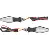 Akozon Indicatore di Direzione Universale per Moto, Indicatore di Direzione per Moto da 2 Pezzi 12V Indicatori LED Gialli Gialli a Doppia Faccia Neri