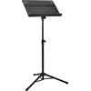 Amazon Basics Leggio per Spartiti Pieghevole Professionale per Orchestra, Altezza Regolabile da 79.7 a 139.9 cm, Utilizzo in Piedi e Seduto, Base a Treppiede, Compatto e Trasportabile, Nero