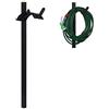 Relaxdays Sostegno Porta Tubo per il Giardino, Autoportante, per Tubi Lunghi 61 m, Acciaio, HLP 107,5 x 25 x 18 cm, Nero