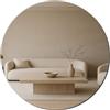 TAIANJI Specchi rotondi in acrilico da 30 cm, spessore 2 mm, non in vetro, rotondi, adesivi da parete, per decorare la casa, soggiorno, divano, TV, decorazione da parete