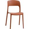 KONTE.DESIGN Set di 2 sedie SOUTH BEACH in polipropilene terracotta, impilabili