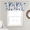 Lush Decor Devonia - Mantovana per finestra con filtro leggero, 45,7 x 132,1 cm, colore: Bianco e blu navy