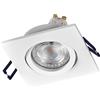 OSRAM Faretto da incasso LED Spot Set quadrato flessibile bianco, 4,5W 2700K bianco caldo, alluminio, montaggio a scatto, set da 3
