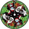 Yarcooly Gonna per albero di Natale, 122 cm, motivo incubo prima, collare per albero di Natale Jack e Sally, decorazione invernale per albero di Natale, zero decorazioni natalizie per feste in casa