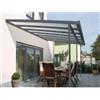 Pergola da esterno in alluminio colore antracite con copertura in policarbonato, 5x3 metri