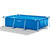 Intex Piscina fuori terra con struttura rettangolare intex rectangular frame blu 260x160x65 cm - cod. 28271np