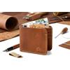 Maru Portafoglio Uomo Vera Pelle Bifold Porta Carte Banconote Portafogli Minimalista