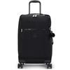 Kipling DARCEY UP S Borsone piccolo con ruote, Carry On, Black Noir (Nero)